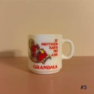 Vintage Mid Century Stackable Coffee Mug Ask Grandma